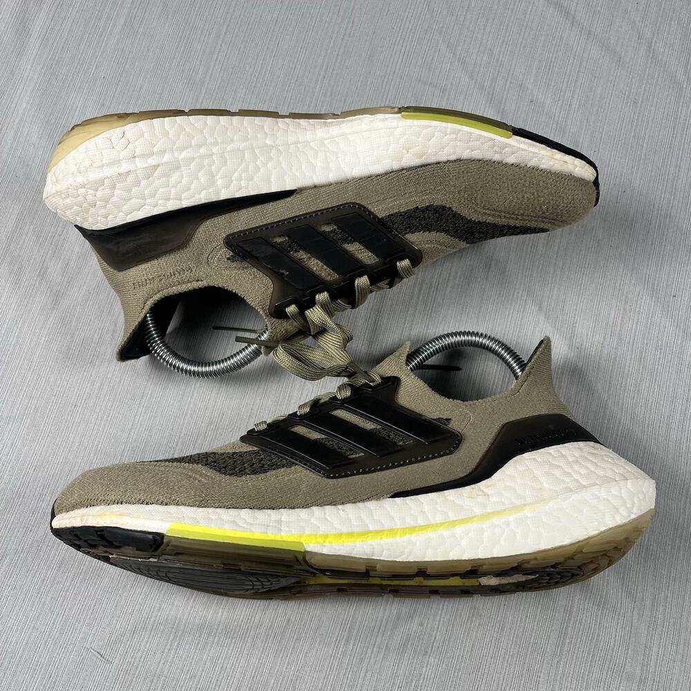 Adidas Ultraboost 21 Men’s Size 6.5 Army Green Running Shoes Gym Sneakers S23879